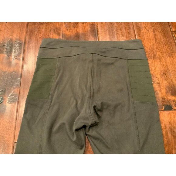Athleta Olive Green Skinny Leg Athletic Pants W/ Zipper Cuffs, Size 2 - Picture 6 of 6
